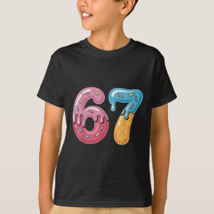 Camiseta 67 Sorvete Drip Meme Divertido Six Seven Geração A