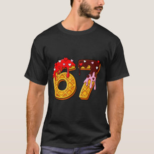 Camiseta 67 Sorvete Drip Meme Engraçado Seis Sete 67 Valent