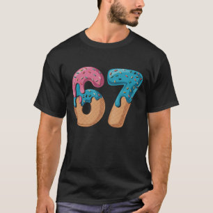 Camiseta 67 Sorvete Drip Meme Engraçado Six Seven Geração A