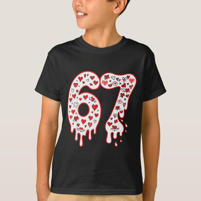 Camiseta 67 Sorvete Drip Meme Seis Sete Geração Alpha Valen (Frente)