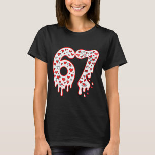 Camiseta 67 Sorvete Drip Meme Seis Sete Geração Alpha Valen