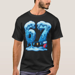 Camiseta 67 Sorvete Drip Meme Six Seven Gíria Gen Alpha C
