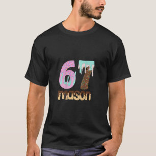 Camiseta 67 Sorvete Drip Meme Six Seven Gíria Gen Alpha T