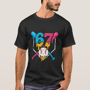 Camiseta 67 Sorvete Drip Vender Meme Six Seven Gen Alpha Sl