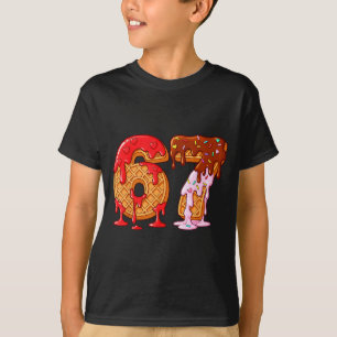 Camiseta 67 Sorvete Gotejamento Meme Engraçado Seis Sete Di