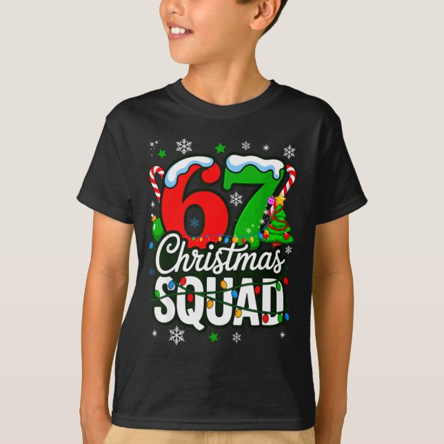 Camiseta 67 Squad Teacher Christmas Funny Holiday Clroom Cr (Frente)