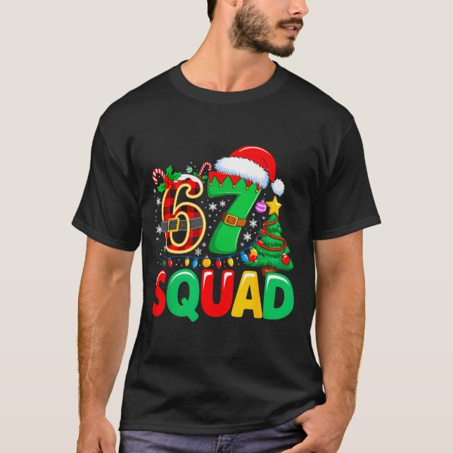 Camiseta 67 Squad Teacher Christmas Funny Holiday Clroom Cr (Frente)