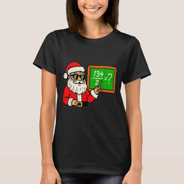 Camiseta 67 Teacher Christmas Santa Six Seven Meme Brainrot (Frente)