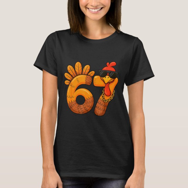 Camiseta 67 Thanksgiving Funny Turkey Thanksgiving 67 Turke (Frente)