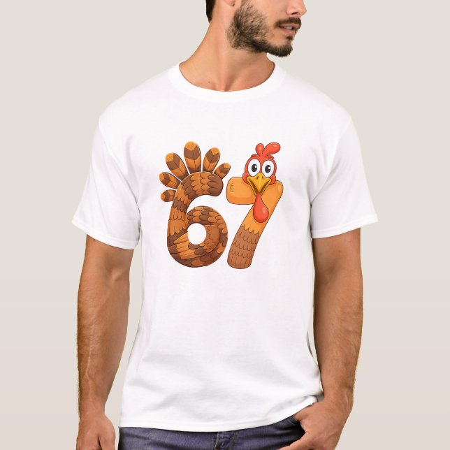 Camiseta 67 turkey thanksgiving funny (Frente)