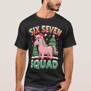 Camiseta 67 Unicórnio Natal Dabbing para Meninas Crianças 6