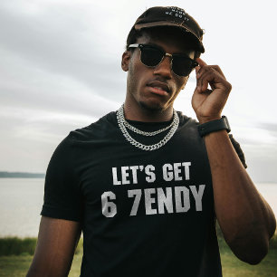Camiseta 67 Vamos Engraçado recebe seis sete Sendy 6 7endy