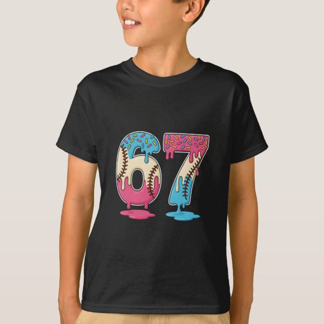 Camiseta 67 Vender Sorvete Drip Meme Seis Sete Geração Alph (Frente)