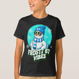 Camiseta 67 Vibrações de Boneco de Neve Inverno Seis Sete M