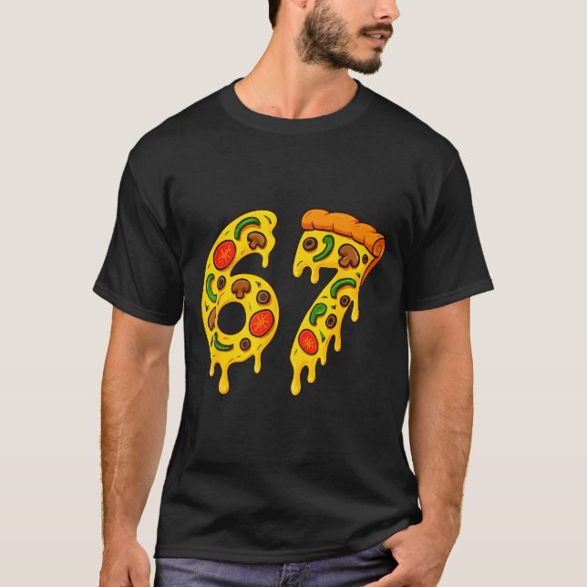 Camiseta 67 Zza Meme Divertido Seis Sete Gíria Gen Alpha Cr (Frente)