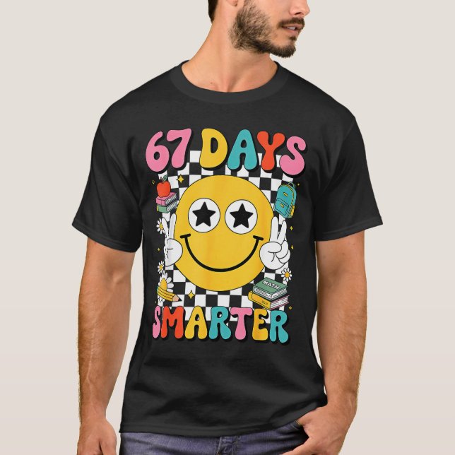 Camiseta 67th Day Of School 67 Days Smarter Teacher  (Frente)