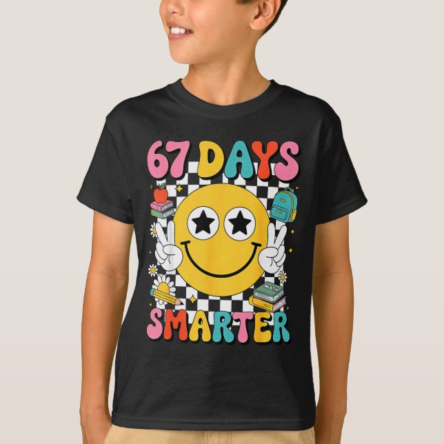 Camiseta 67th Day Of School 67 Days Smarter Teacher  (Frente)