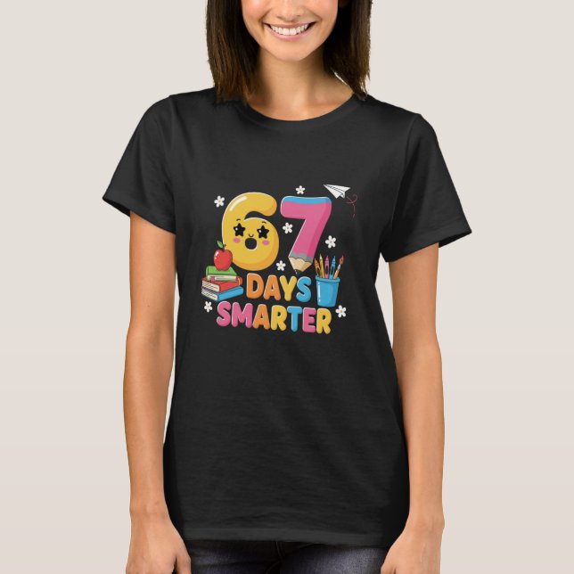 Camiseta 67th Day of School 67 Days Smarter Teacher Boys Gi (Frente)