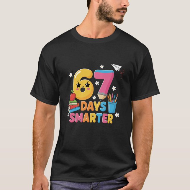 Camiseta 67th Day of School 67 Days Smarter Teacher Boys Gi (Frente)