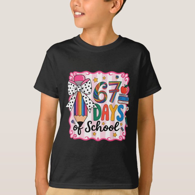 Camiseta 67th Day Of School 67 Six Seven Math Teacher  (Frente)