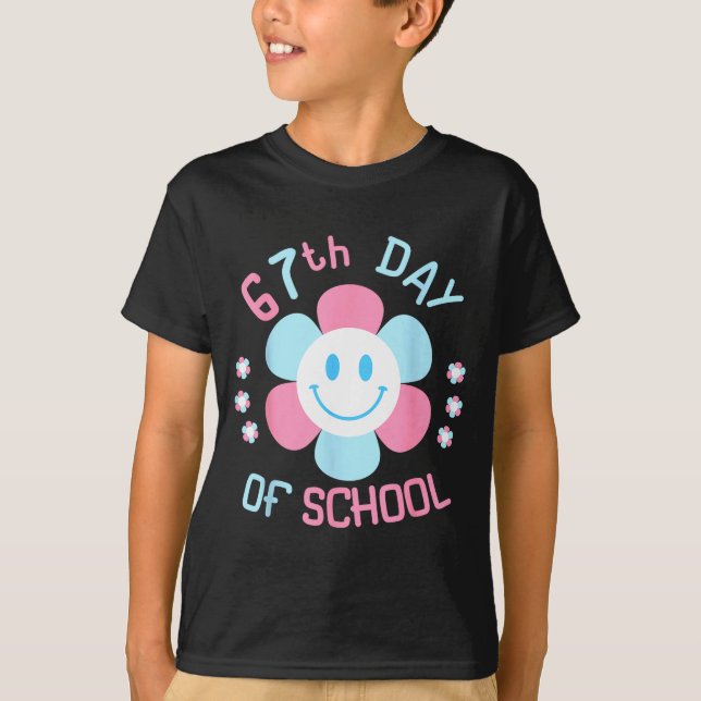 Camiseta 67th Day Of School Funny 100th Of School Students  (Frente)