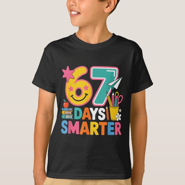 Camiseta 67th Day Of School Shirt 67 Days Smarter Teacher B (Frente)
