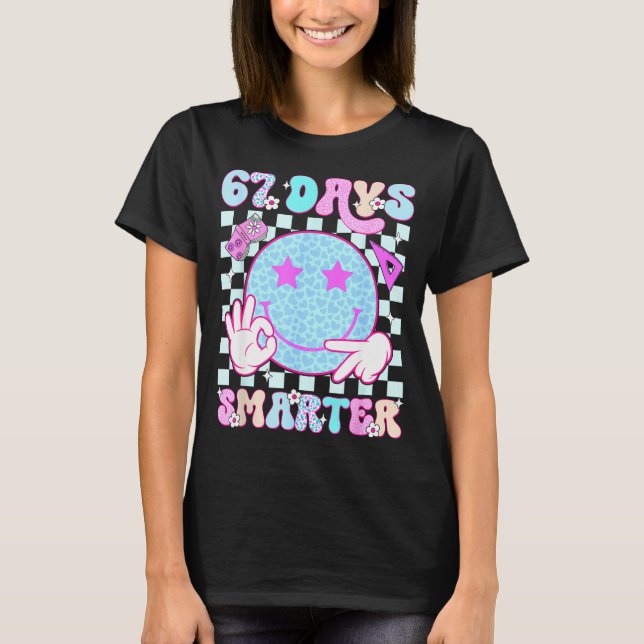 Camiseta 67th Day Of School Shirt 67 Days Smarter Teacher B (Frente)