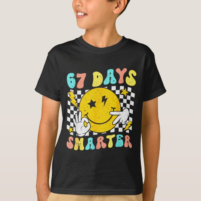 Camiseta 67th Day Of School Shirt 67 Days Smarter Teacher B (Frente)