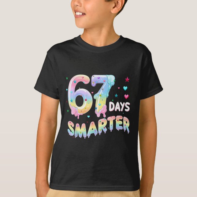 Camiseta 67th Day Of School Shirt 67 Days Smarter Teacher B (Frente)