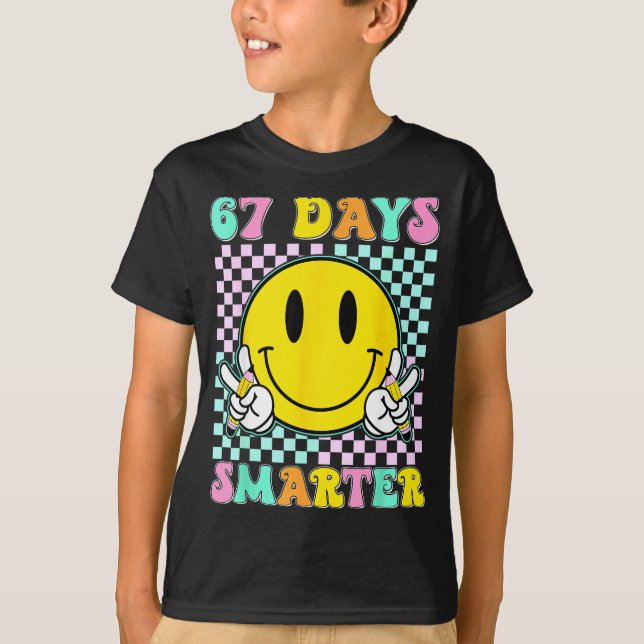 Camiseta 67th Day Of School Shirt 67 Days Smarter Teacher B (Frente)