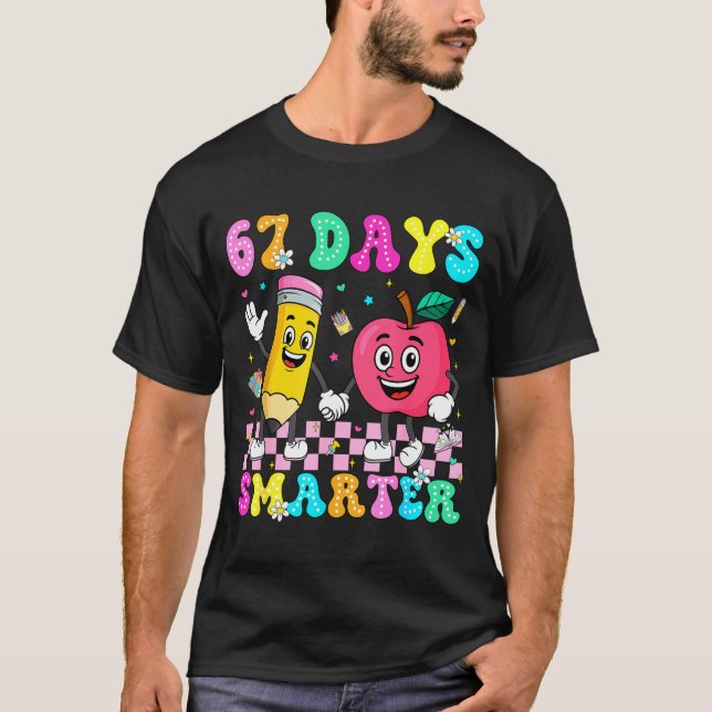 Camiseta 67th Day Of School Shirt 67 Days Smarter Teacher B (Frente)
