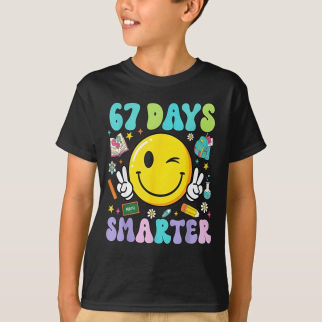 Camiseta 67th Day Of School Shirt 67 Days Smarter Teacher B (Frente)