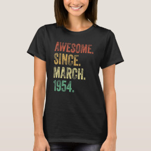 Camiseta 68º aniversário 68 anos é incrível desde março de