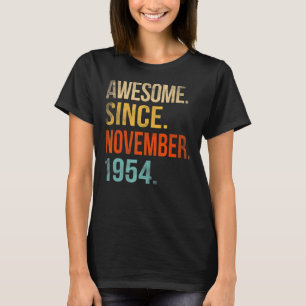 Camiseta 68º Aniversário, 68 anos, Espetacular desde novemb