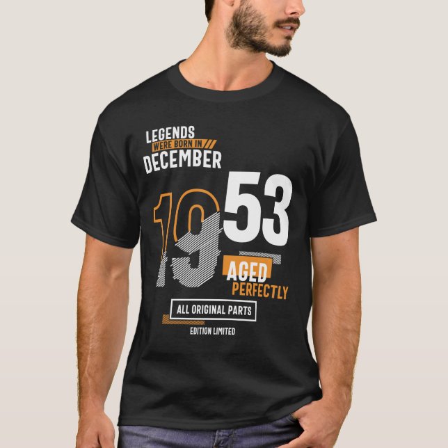 Camiseta 68º Aniversário Da Legenda Foi Nascer Em Dezembro  (Frente)