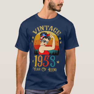 Camiseta 68º Aniversário Presente 68 Anos Para Mulheres R