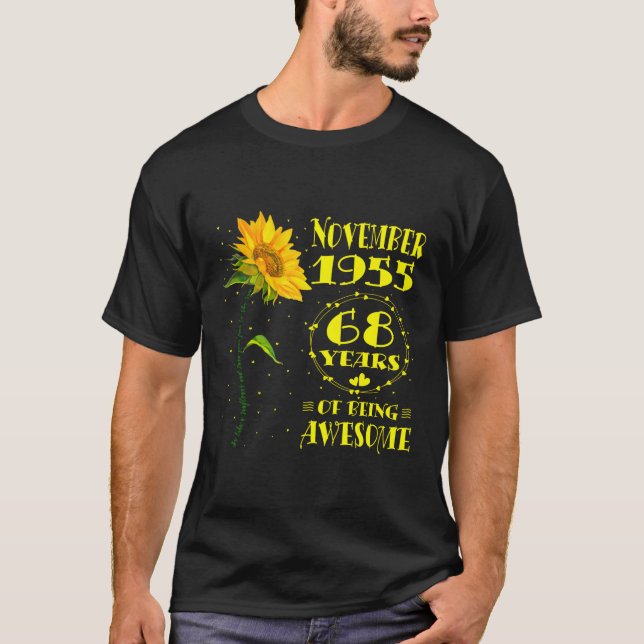 Camiseta 68º Nascer 68 De Novembro De 1955 (Frente)