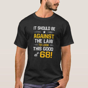 Camiseta 68. º aniversário Homens com 68 anos