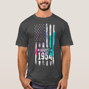 Camiseta 68 anos, 1954 American Flag 68º aniversário