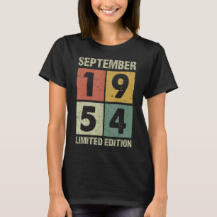 Camiseta 68 anos Vintage setembro de 1954 68º aniversário