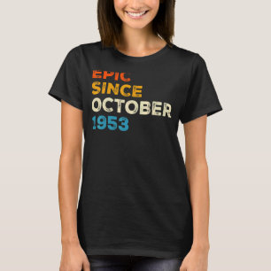 Camiseta 69º aniversário da epidemia masculina desde outubr