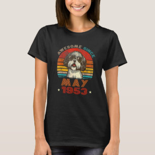Camiseta 69º aniversário Love Shih Tzu Dogs 69 anos desde M
