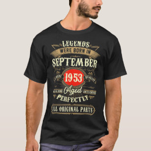 Camiseta 69. º aniversário 69 anos Nascer de lendas em sete