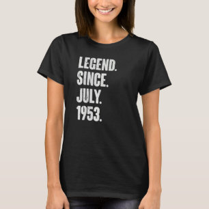 Camiseta 69 anos, 69 anos, lenda de aniversário desde julho
