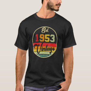 Camiseta 69 Anos de Idade Vintage 1953 69º Aniversário