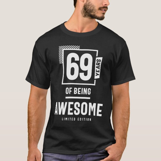 Camiseta 69 Anos De Incrível - 69.º Aniversário (Frente)