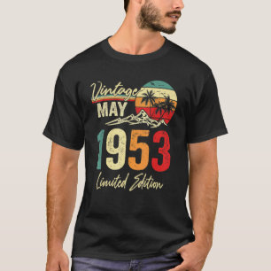 Camiseta 69 anos Vintage maio 1953 69º aniversário