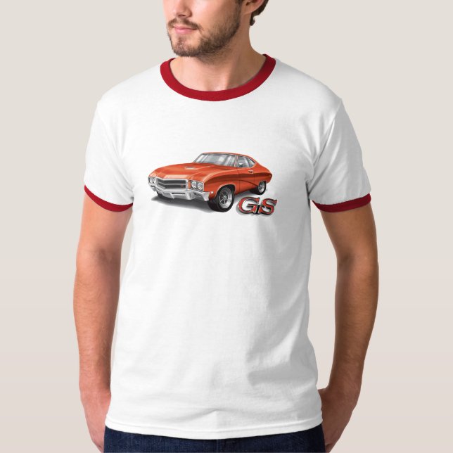Camiseta 69 Buick GS no vermelho no T da campainha (Frente)