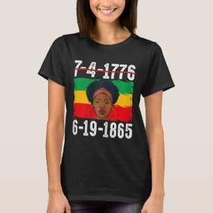 Camiseta 6-19-1865 Mês de História Negra Africana-Americana