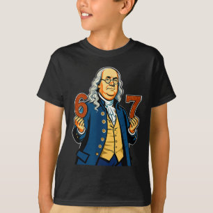 Camiseta 6-7 1776 Ben Franklin Seis Sete História Americana